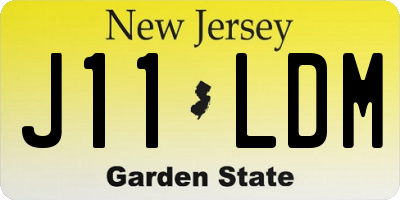 NJ license plate J11LDM