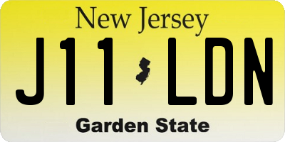 NJ license plate J11LDN