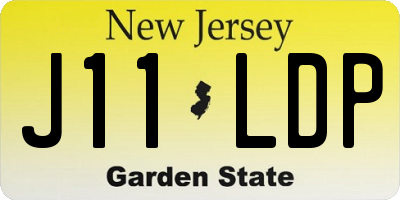 NJ license plate J11LDP