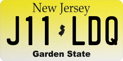 NJ license plate J11LDQ