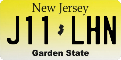 NJ license plate J11LHN
