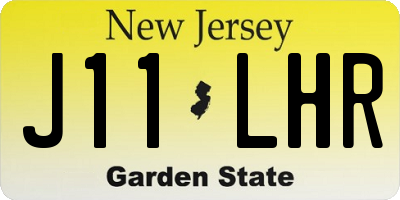 NJ license plate J11LHR
