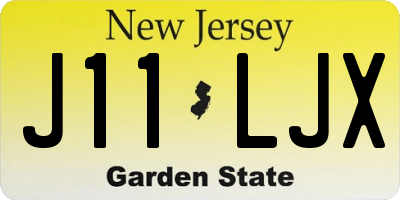 NJ license plate J11LJX