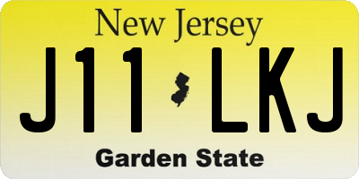 NJ license plate J11LKJ