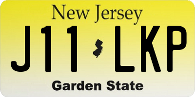 NJ license plate J11LKP
