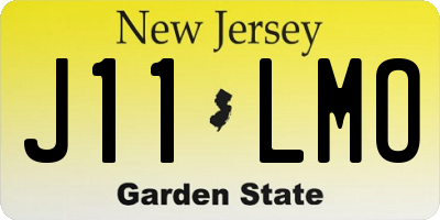 NJ license plate J11LMO