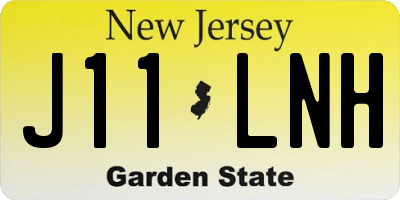 NJ license plate J11LNH
