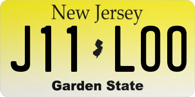 NJ license plate J11LOO