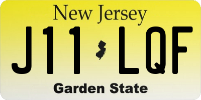 NJ license plate J11LQF