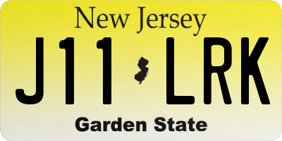 NJ license plate J11LRK