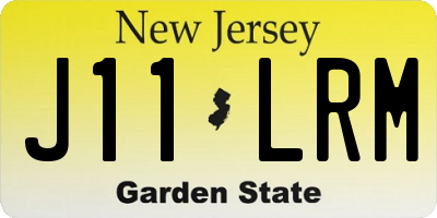 NJ license plate J11LRM