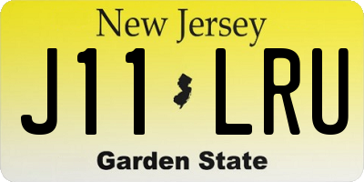 NJ license plate J11LRU