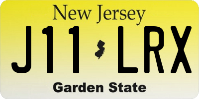 NJ license plate J11LRX