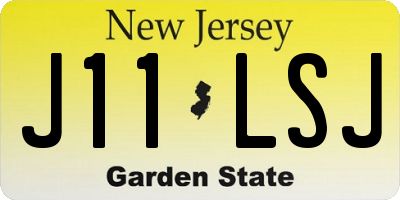 NJ license plate J11LSJ