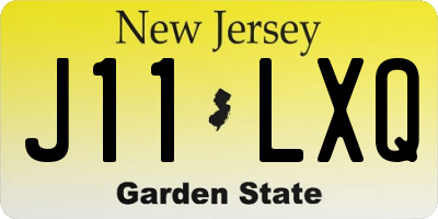 NJ license plate J11LXQ