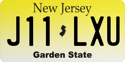 NJ license plate J11LXU