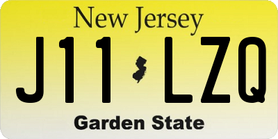 NJ license plate J11LZQ