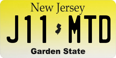 NJ license plate J11MTD