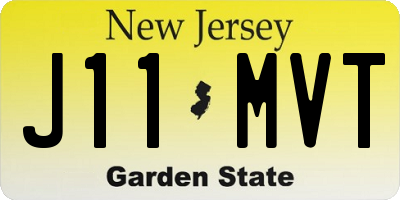 NJ license plate J11MVT