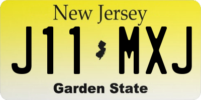 NJ license plate J11MXJ