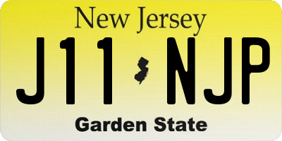 NJ license plate J11NJP