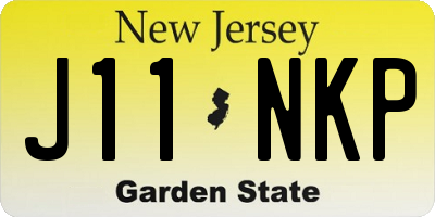 NJ license plate J11NKP