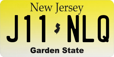 NJ license plate J11NLQ