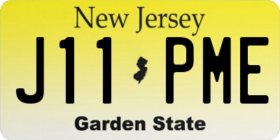 NJ license plate J11PME
