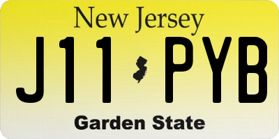 NJ license plate J11PYB