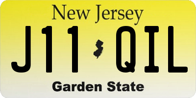 NJ license plate J11QIL