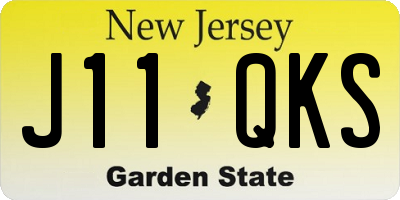 NJ license plate J11QKS