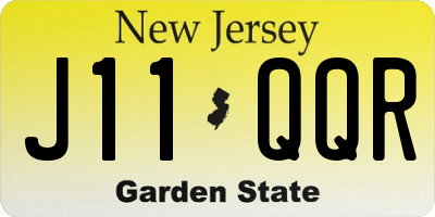 NJ license plate J11QQR