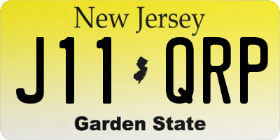 NJ license plate J11QRP