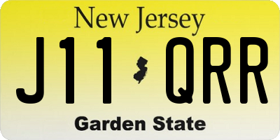 NJ license plate J11QRR