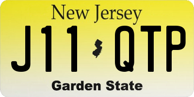 NJ license plate J11QTP
