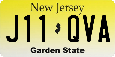NJ license plate J11QVA