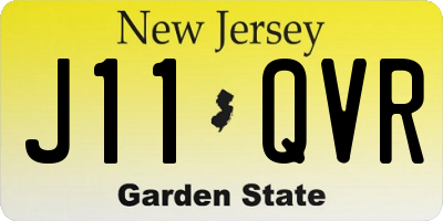 NJ license plate J11QVR