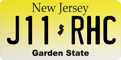 NJ license plate J11RHC