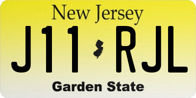 NJ license plate J11RJL