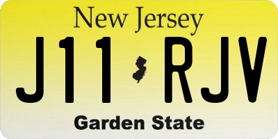 NJ license plate J11RJV