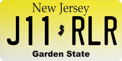 NJ license plate J11RLR