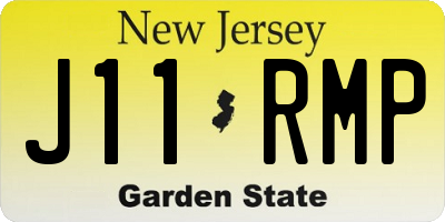 NJ license plate J11RMP