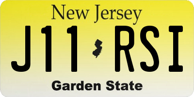 NJ license plate J11RSI