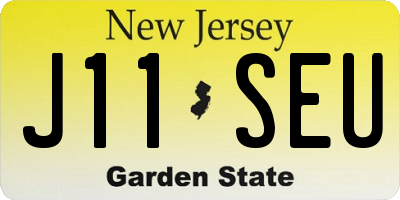 NJ license plate J11SEU
