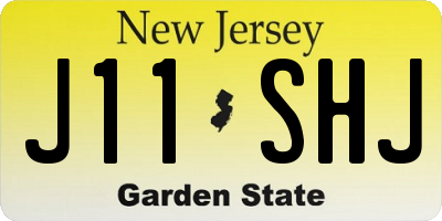 NJ license plate J11SHJ