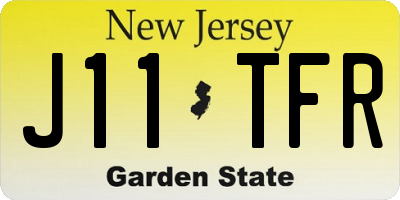 NJ license plate J11TFR