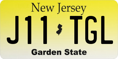 NJ license plate J11TGL