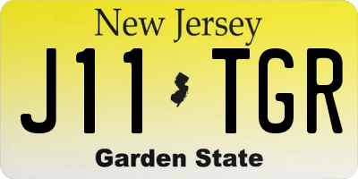 NJ license plate J11TGR
