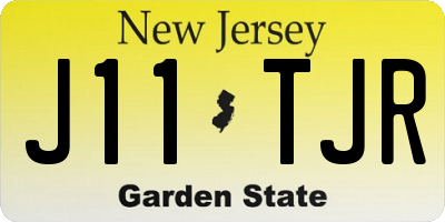 NJ license plate J11TJR