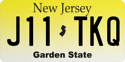 NJ license plate J11TKQ